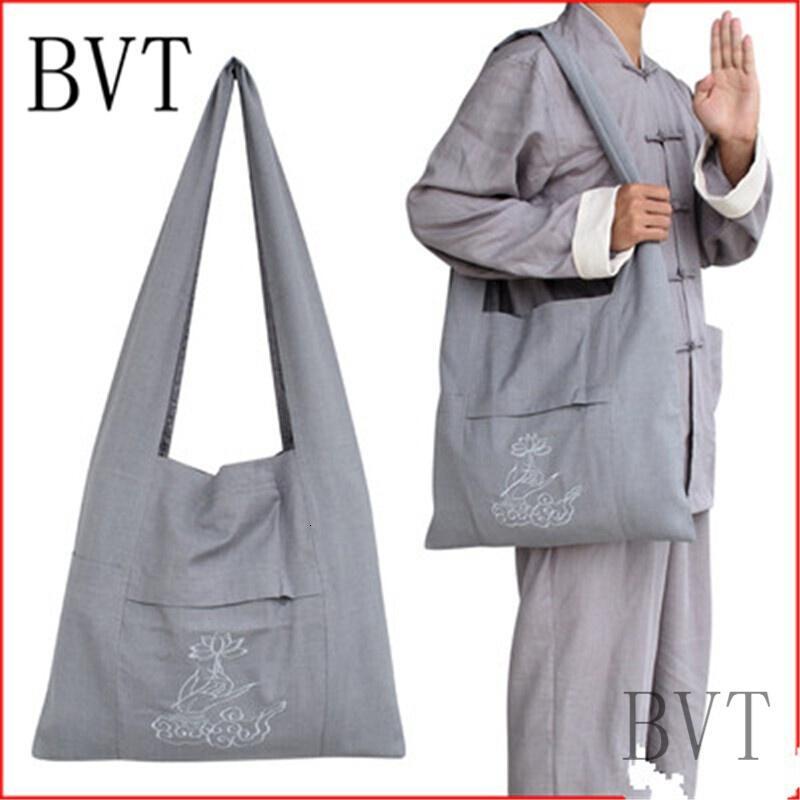 bvt佛教用品棉帆布居士包和尚背包朝山袋佛包斜挎僧包香袋罗汉袋禅修