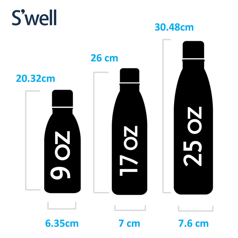 美国S’well 保温杯 TWB-SMO06 260ml岩石系列烟灰水晶不锈钢保温保冷杯男女便携式情侣杯