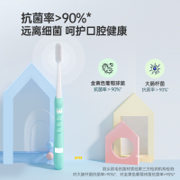 纳美儿童牙刷2-4-6-8-10-12岁宝贝牙刷软胶抗菌纳米软毛宝宝儿刷不伤牙3支装两种颜色随机发