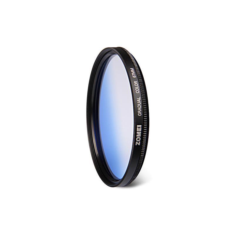 单反配件灰55mm()渐变灰蓝橙红镜滤镜圆形|渐变蓝 82mm