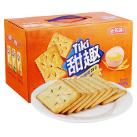 亿滋甜趣(TIKI) 韧性饼干(清甜原味)1kg/盒 休闲饼干零食大礼包