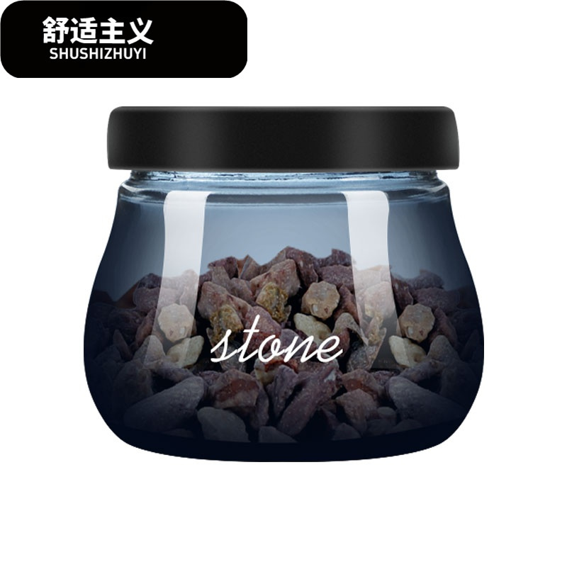 车载香水座式沸石头汽车香薰古龙固体植物精油创意除味摆件
