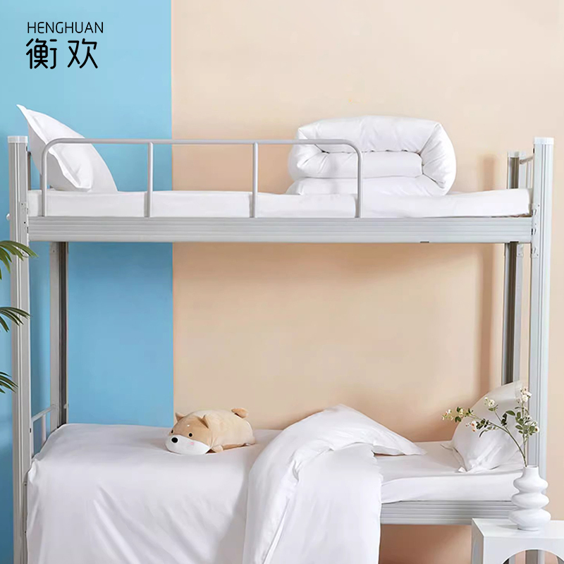 衡欢(HENGHUAN)床上用品纯白全棉套件六件套 RZ-DJT01/套(1.2*2米床用)高清大图