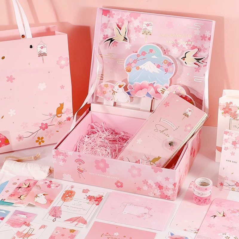 手账本套装少女可爱笔记本子邦可臣新手帐本素材大礼包女生礼盒手杖