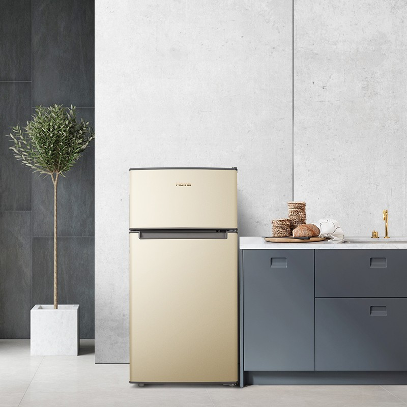 奥马homabcd130gn130升双门冰箱家用大冷藏双开门电冰箱小型冰箱