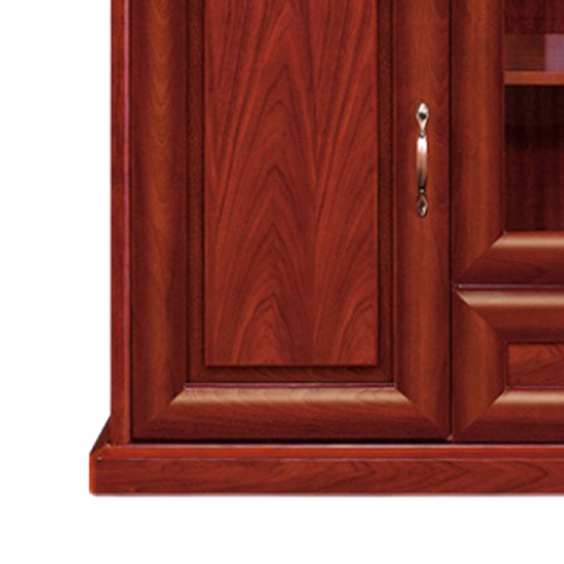 峰汇园胡桃色餐边柜简约茶水柜四门1600*400*800高清大图