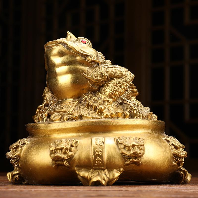 美帮汇铜金蟾蟾蜍铜三足金蝉摆件元宝摆件高清大图