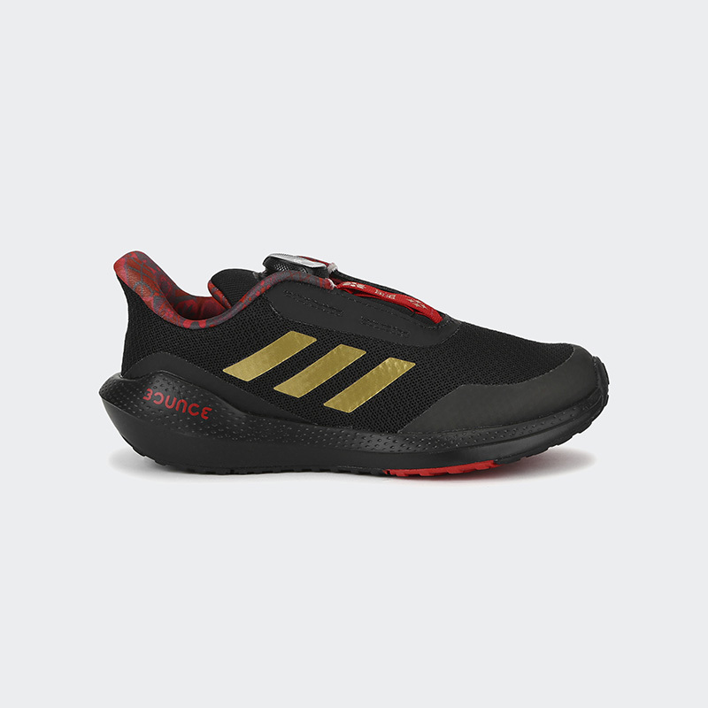adidas Eq21 Run CNY BOA K 耐磨透气跑步鞋 儿童 黑红 GX3175