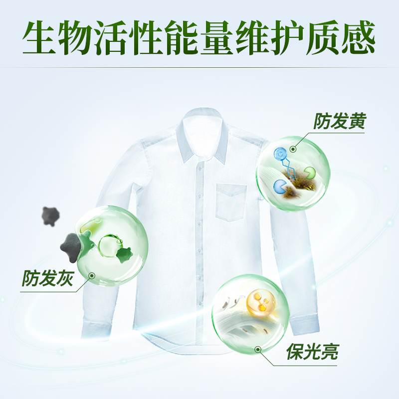 蓝月亮 至尊清氧茶香生物科技洗衣液(除菌去味)森林绿 660g 瓶高清大图