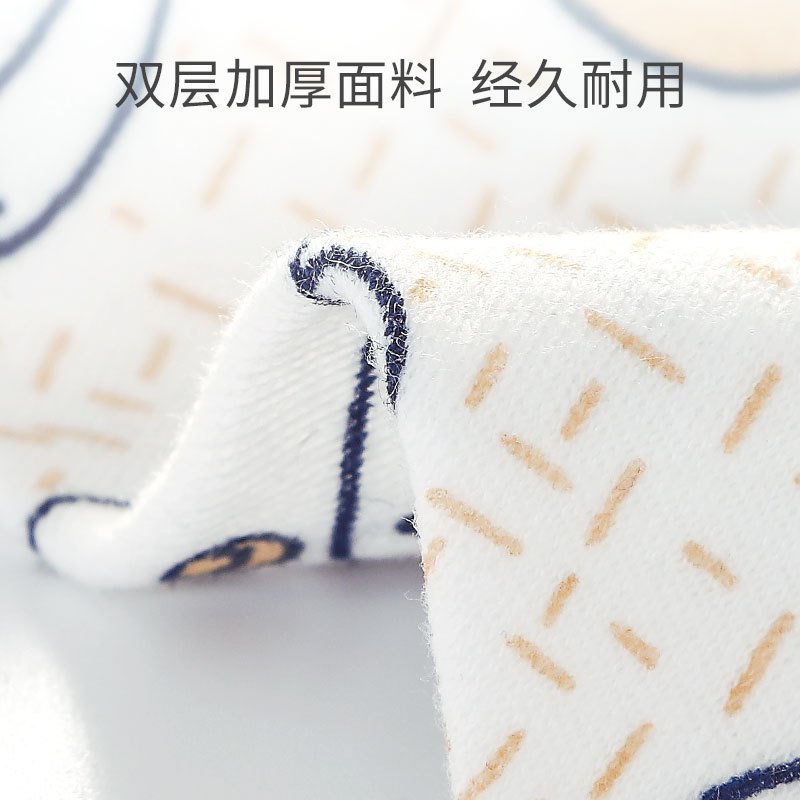欧孕婴儿宝宝印花纯棉口水巾5条装新生儿童三角巾幼儿小围嘴