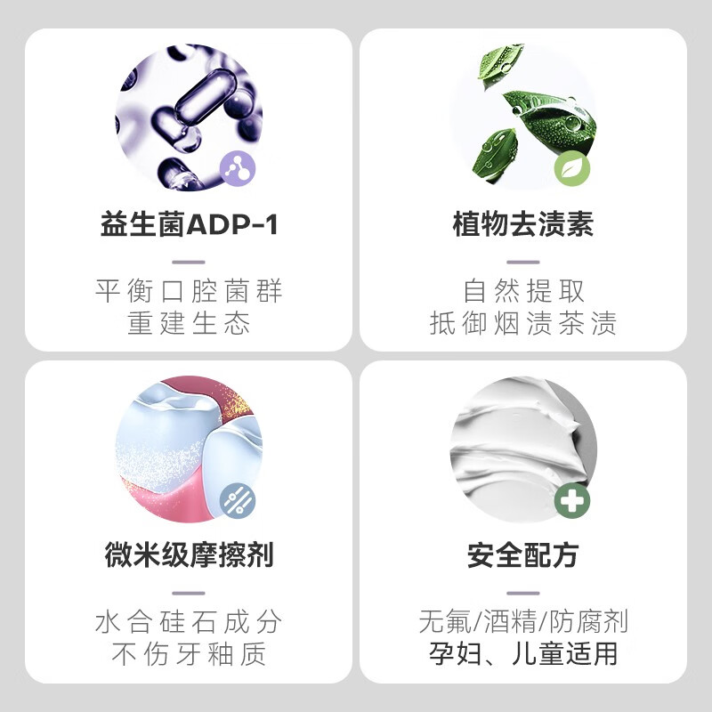 Avec Moi 静谧之境靓齿牙膏 靓白去渍 清洁牙齿 3支牙膏+1支牙刷高清大图