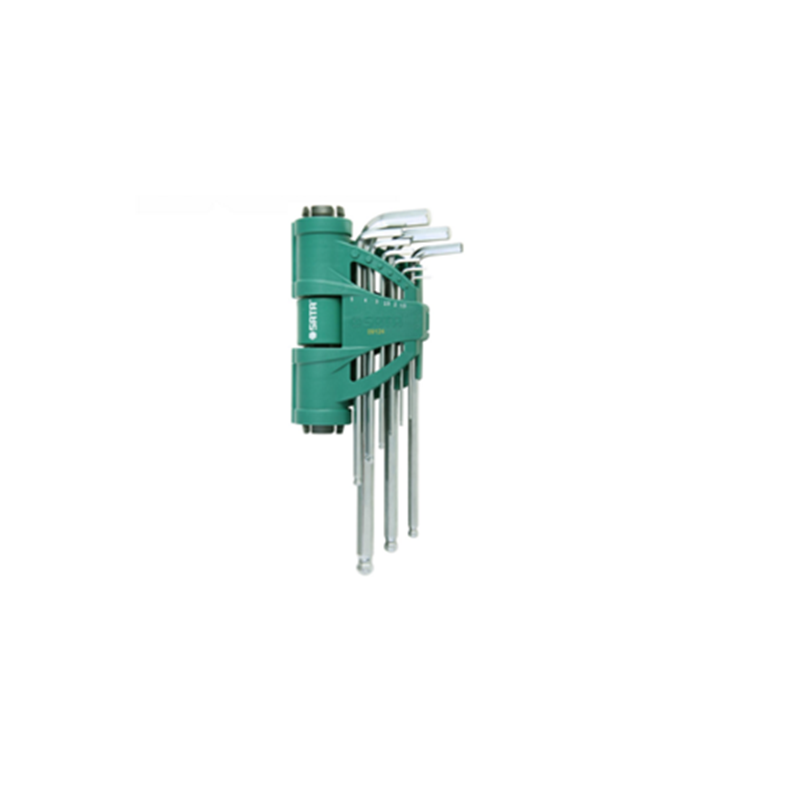 世达(SATA) 9件套增力型公制加长球头内六角扳手 09124 货期5-10天
