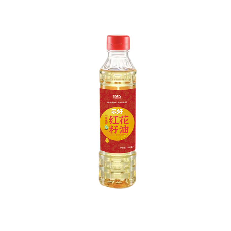中垦飨味堂 红花籽油 400ML 单位:瓶