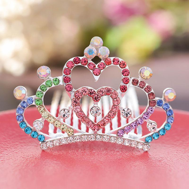 儿童皇冠头饰可爱水钻饰小女孩卡甜美公主梳宝宝夹百搭
