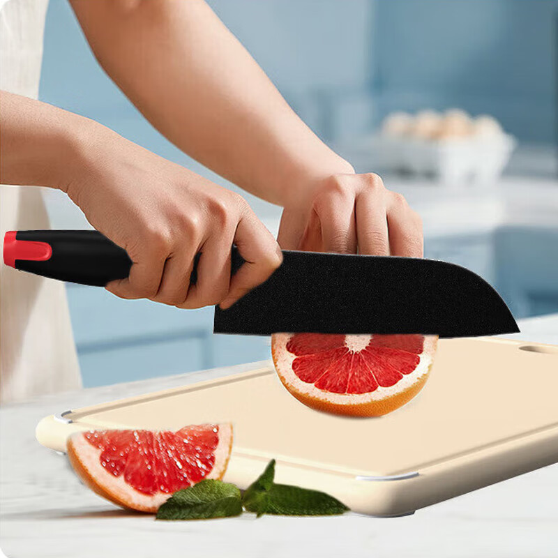 苏泊尔(SUPOR) 锋匠刀具五件套 切片刀多用刀多用剪刀水果刀砧板套装TK21119V高清大图