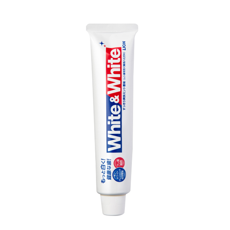 狮王(LION) WHITE&WHITE元气美白牙膏150g高清大图