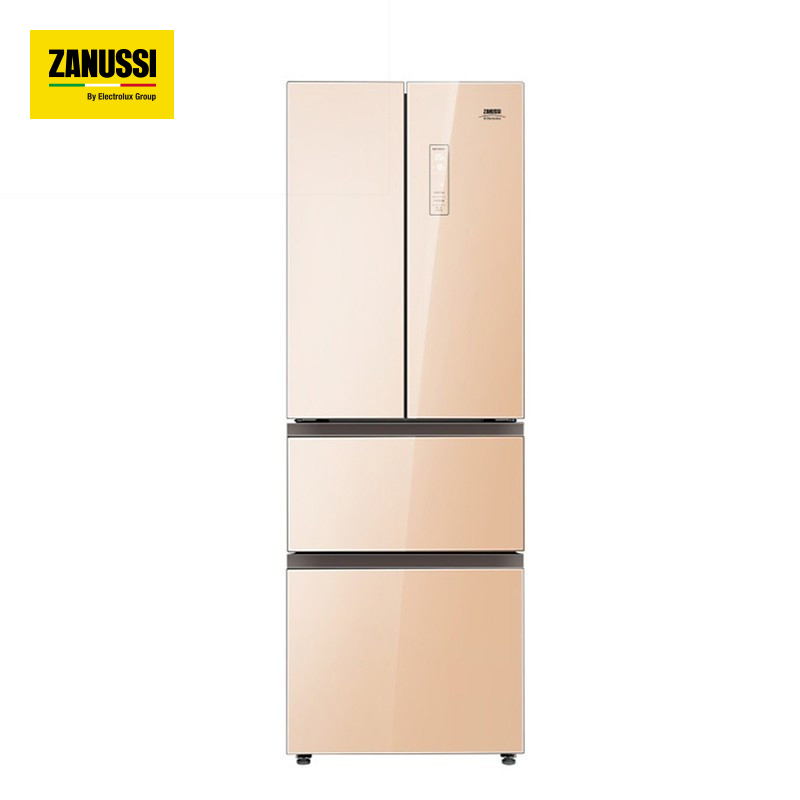 扎努西·伊莱克斯/ZANUSSI ZHE3201HGA 320升玫瑰金玻璃风冷变频法式多门家用节能冷藏冷冻冰箱高清大图