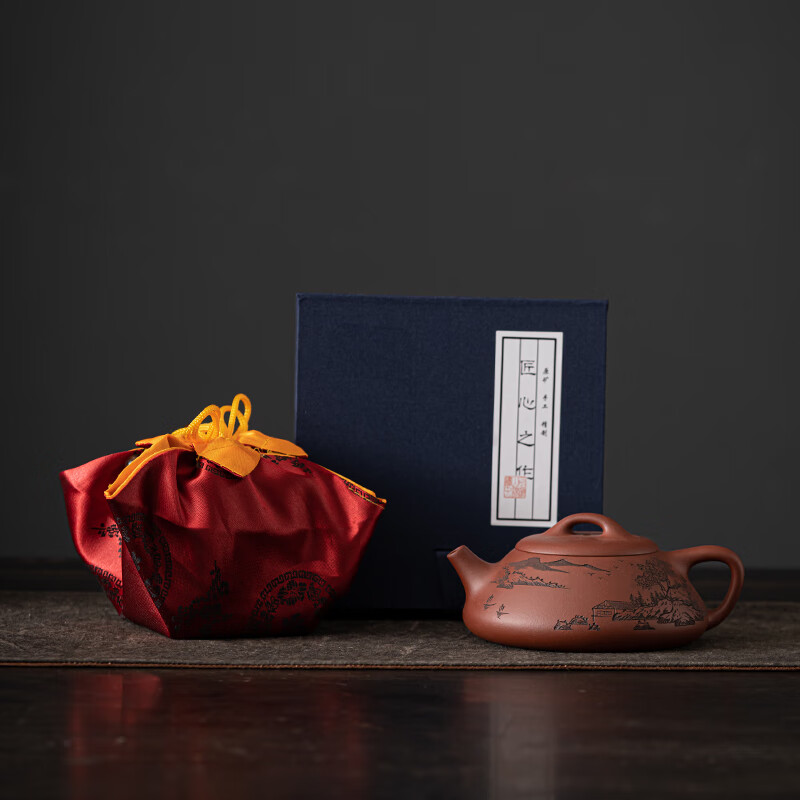 苏氏陶瓷/SUSHI CERAMICS JA21 宜兴紫砂茶壶大师陈浩原矿底槽清石飘壶