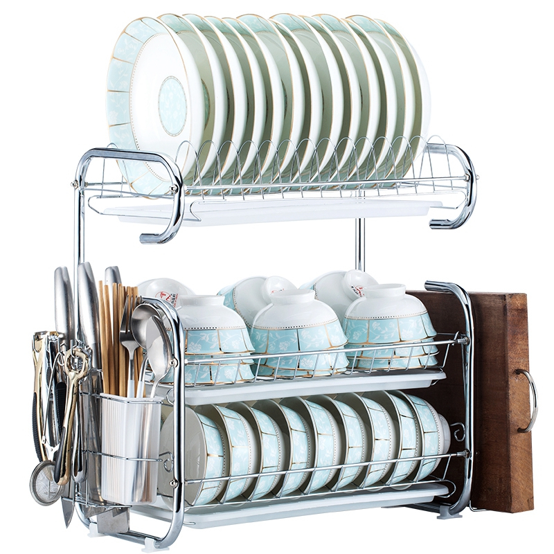 厨房用品置物架碗碟收纳架碗筷沥水架储物架米魁洗碗池放碗架刀架家用