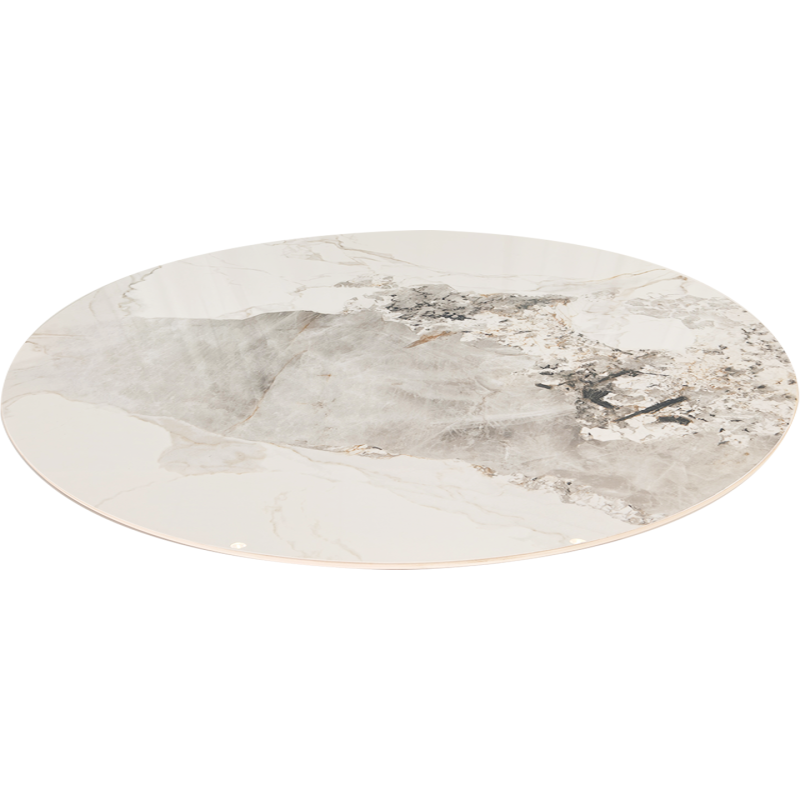 先科岩板暖菜板隐形电磁炉火锅一体电动旋转家用餐桌转盘加热桌面[100CM香柰尔电磁炉款+电动旋转+语音+遥控]高清大图