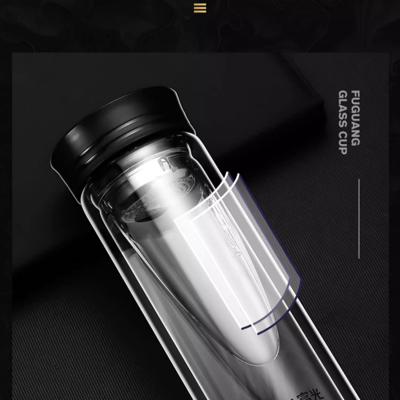 富光 致格G1613 单层玻璃杯420ml(单位:个)黑色高清大图