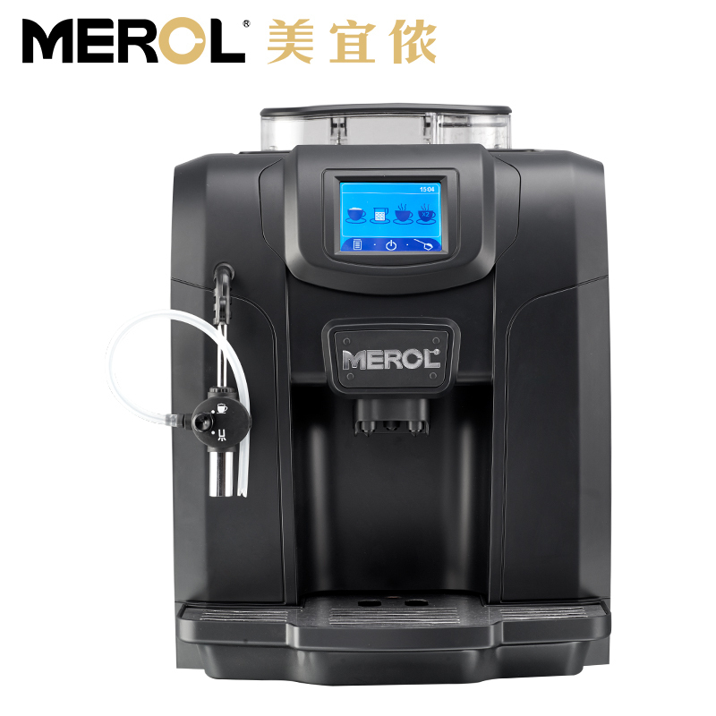 Merol/美宜侬 ME-712咖啡机全自动触屏小型家用商用现磨豆意式煮