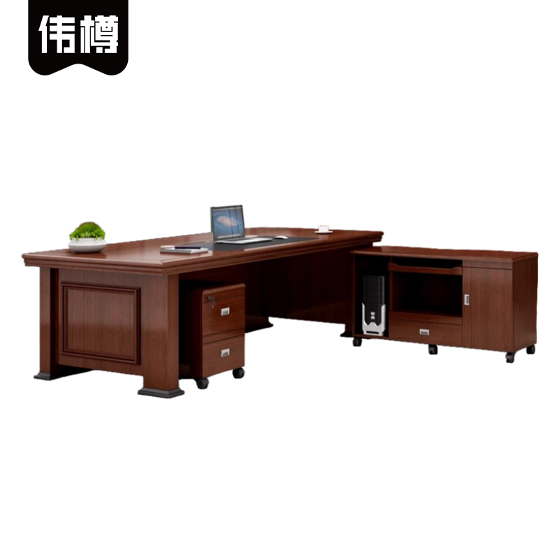 伟樽班台带双柜180*90*76cm套高清大图