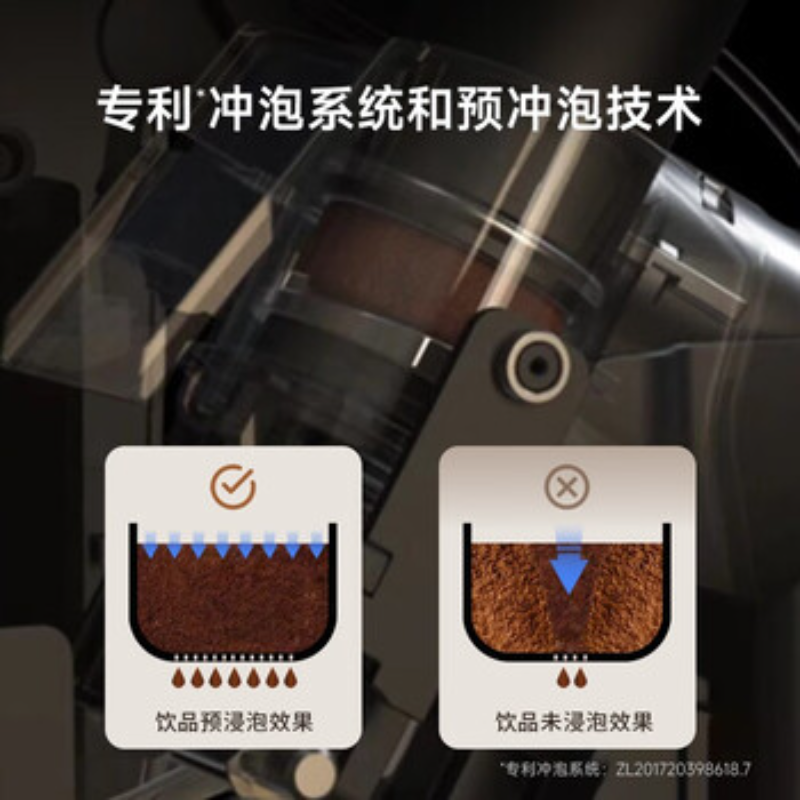 咖博士F10全自动咖啡机 黑色 意式浓缩7英寸触摸屏 大水箱 一键美式卡布奇诺拿铁高清大图