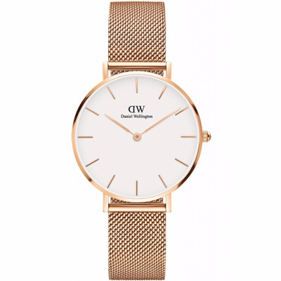 丹尼尔惠灵顿Daniel Wellington DW手表欧美品牌32mm金边黑盘不锈钢带女士石英表女DW00100161