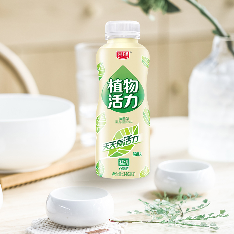 光明植物活力乳酸菌饮品(原味)340ml*12瓶