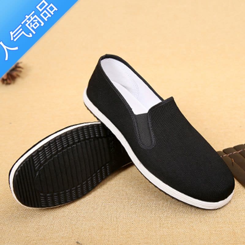 SUNTEK老北京布鞋男士千层底防滑聚氨酯休闲鞋冬季父亲鞋保暖加绒棉鞋男图片