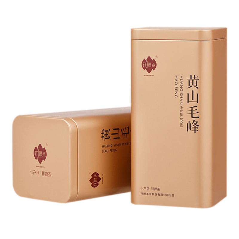祥源茶 祥源绿茶 茶叶 安徽黄山 毛峰 2018新茶 一级品质 礼盒装 四大罐400g