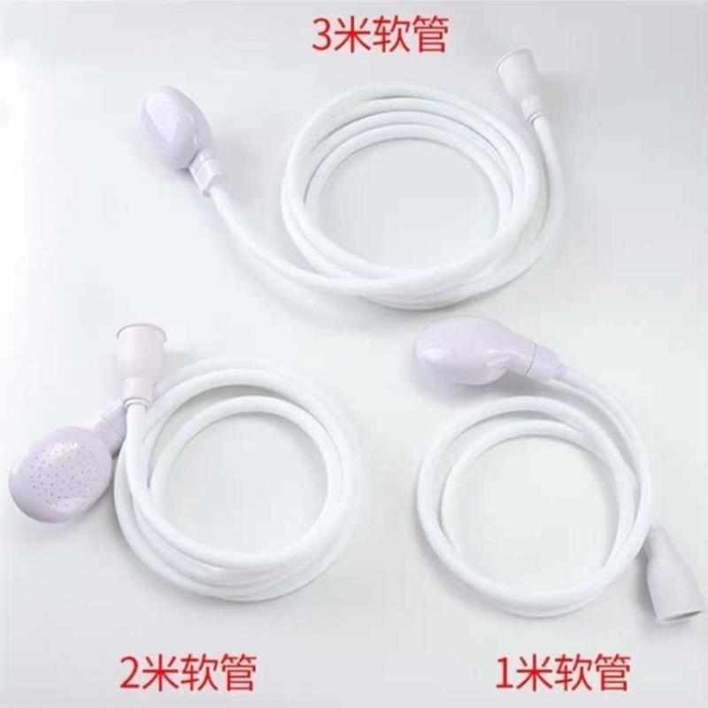 水龙头外接简易花洒淋浴器冲洗接头浇花家用大学宿舍洗澡花洒套装 简易花洒1.1米+卡箍 支架