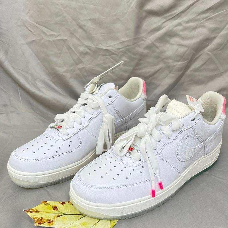 空军一号寿桃送四件套36空军一号airforceaf1白绿粉寿桃渐变男板鞋