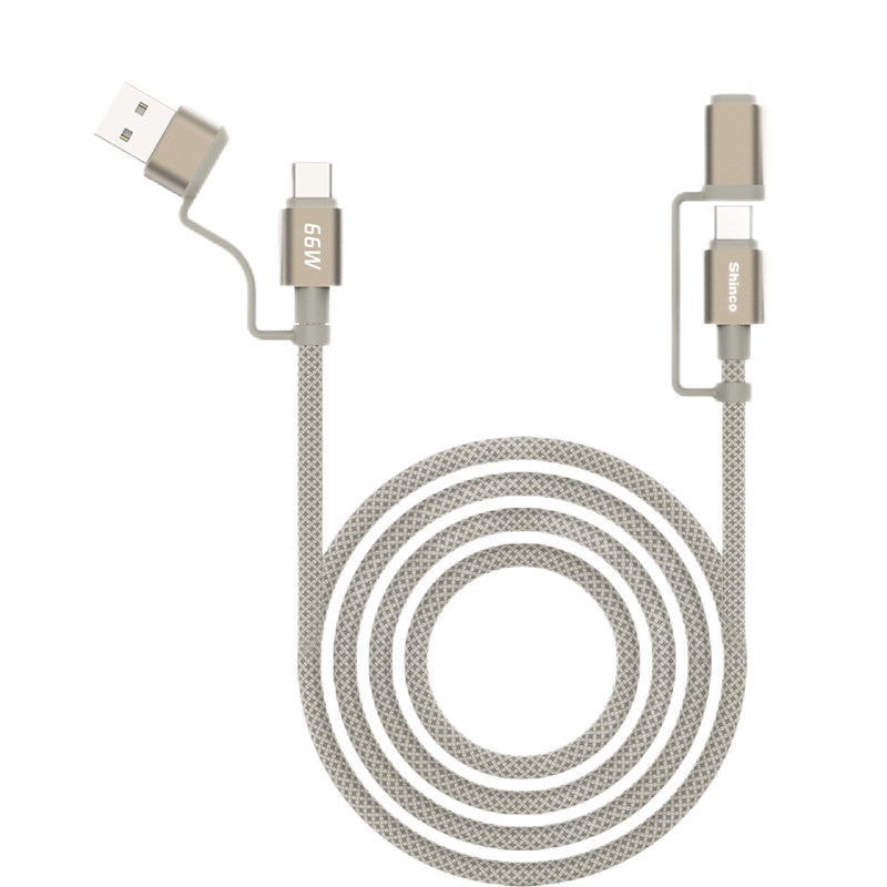 新科/Shinco户外露营多功能快充数据线 USB-A + USB-C to Lightning + USB-CGT3