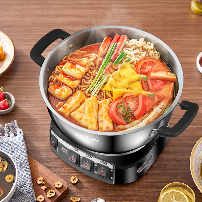 荣事达电炒锅6L多功能家用一体不沾炒锅无笼RS-FG32高清大图