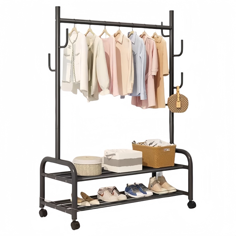 悦兴诚落地衣架 双层150*37*165cm个高清大图