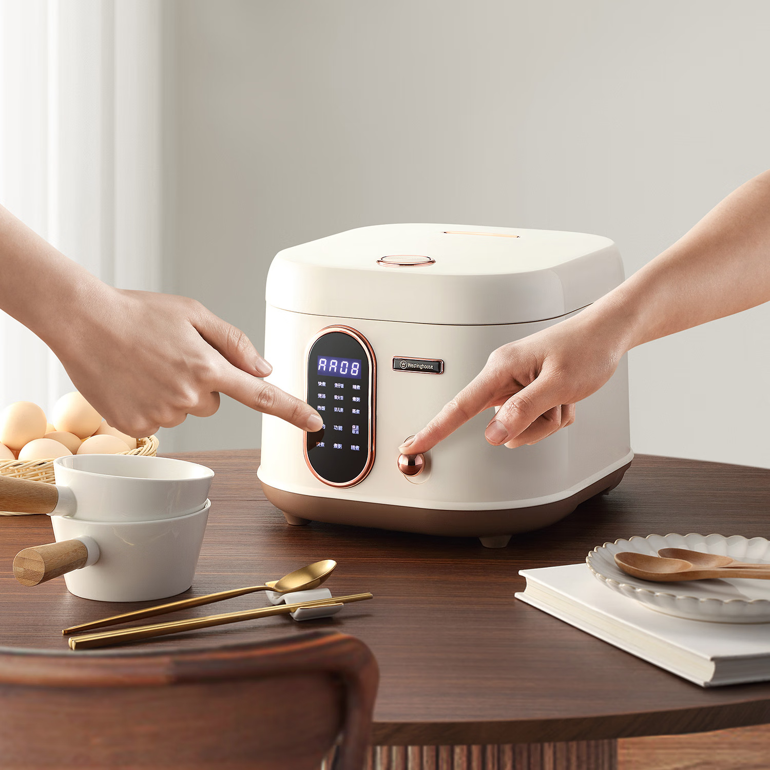 西屋(WESTINGHOUSE) 多功能电饭煲4L家庭大容量电饭锅煮饭锅家用智能预约 WRC0436高清大图