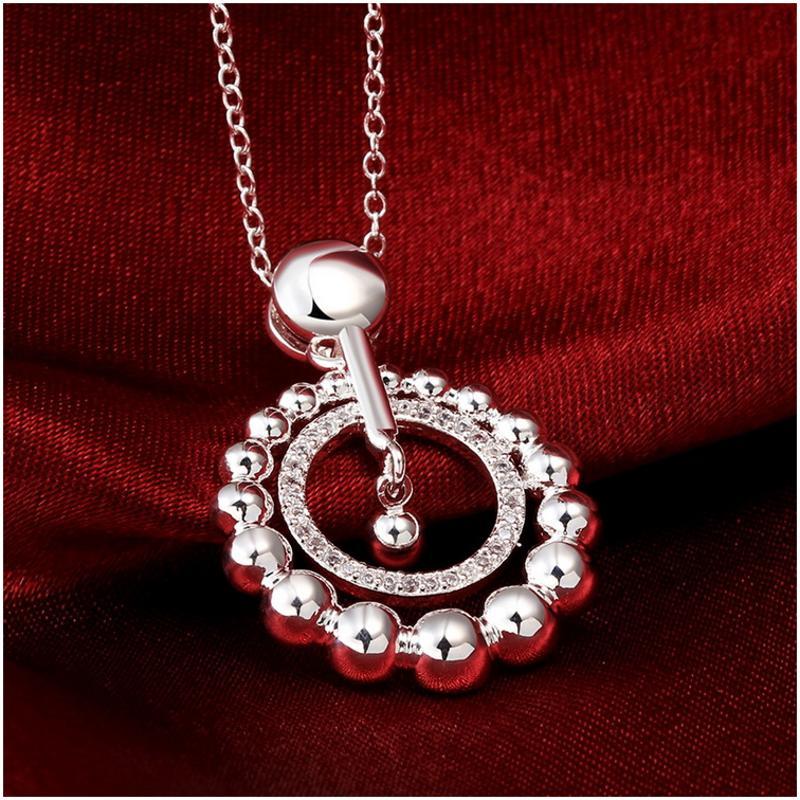 N693 Women Silver Necklace 镀925纯银女项链日韩版锁骨链潮人送女朋友七夕情人节礼物