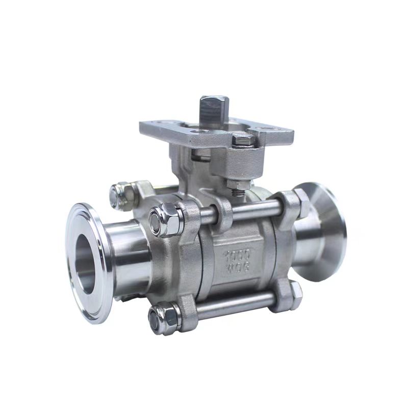 盛京联硕 不锈钢三片式高平台快装球阀DN65卡盘77.5 (304材质)台高清大图