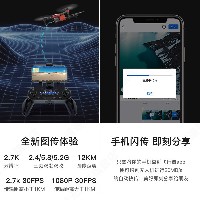 道通智能 道通无人机 EVO Lite+标准版白