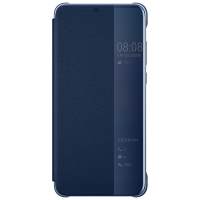 华为(HUAWEI)P20 Pro手机壳原装翻盖智能休眠开窗保护套P20 Pro防摔全包手机套皮套保护套 深蓝