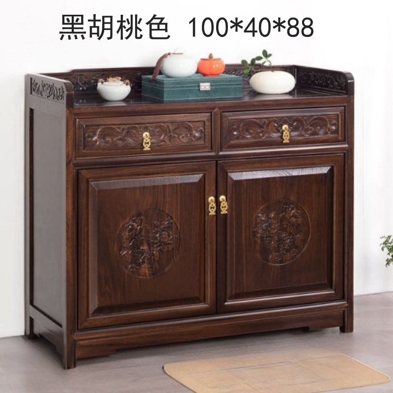 白寅 BY-CSG-003 大款黑胡桃色 茶水柜 100*40*88(单位:个)高清大图