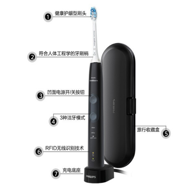飞利浦(Philips) 充电式牙刷 HX6850