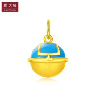 周大福 迪士尼经典系列 唐老鸭冲鸭铃铛 定价足金金转运珠/吊坠/配绳