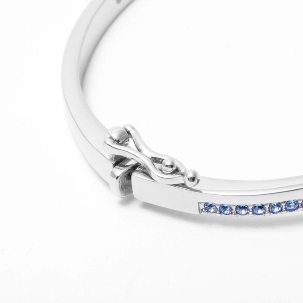 Givenchy/纪梵希 闪耀系列蓝色水晶银色按扣式女士手镯60485903-NY0高清大图