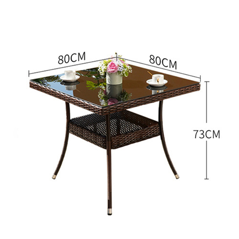 蕃蒂 桌椅 方桌80cm+四椅 组高清大图