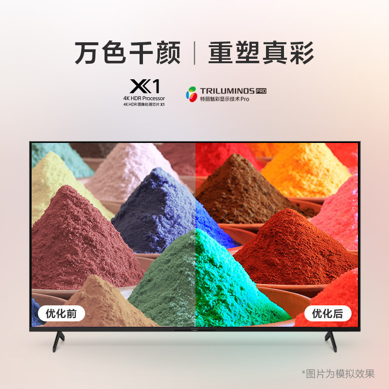 索尼(SONY)KD-55X80K 55英寸 4K HDR 安卓智能液晶电视黑色 2022年新品高清大图