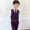 迪鲁奥(DILUAO)儿童礼服马甲套装男童西服中大童主持人服装男钢琴表演服新款