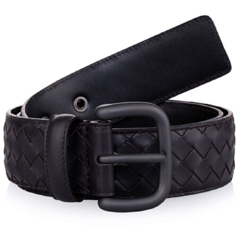 [优享]Bottega Veneta 葆蝶家 男士牛皮编织腰带 173784-V4650-2040 深棕色100CM